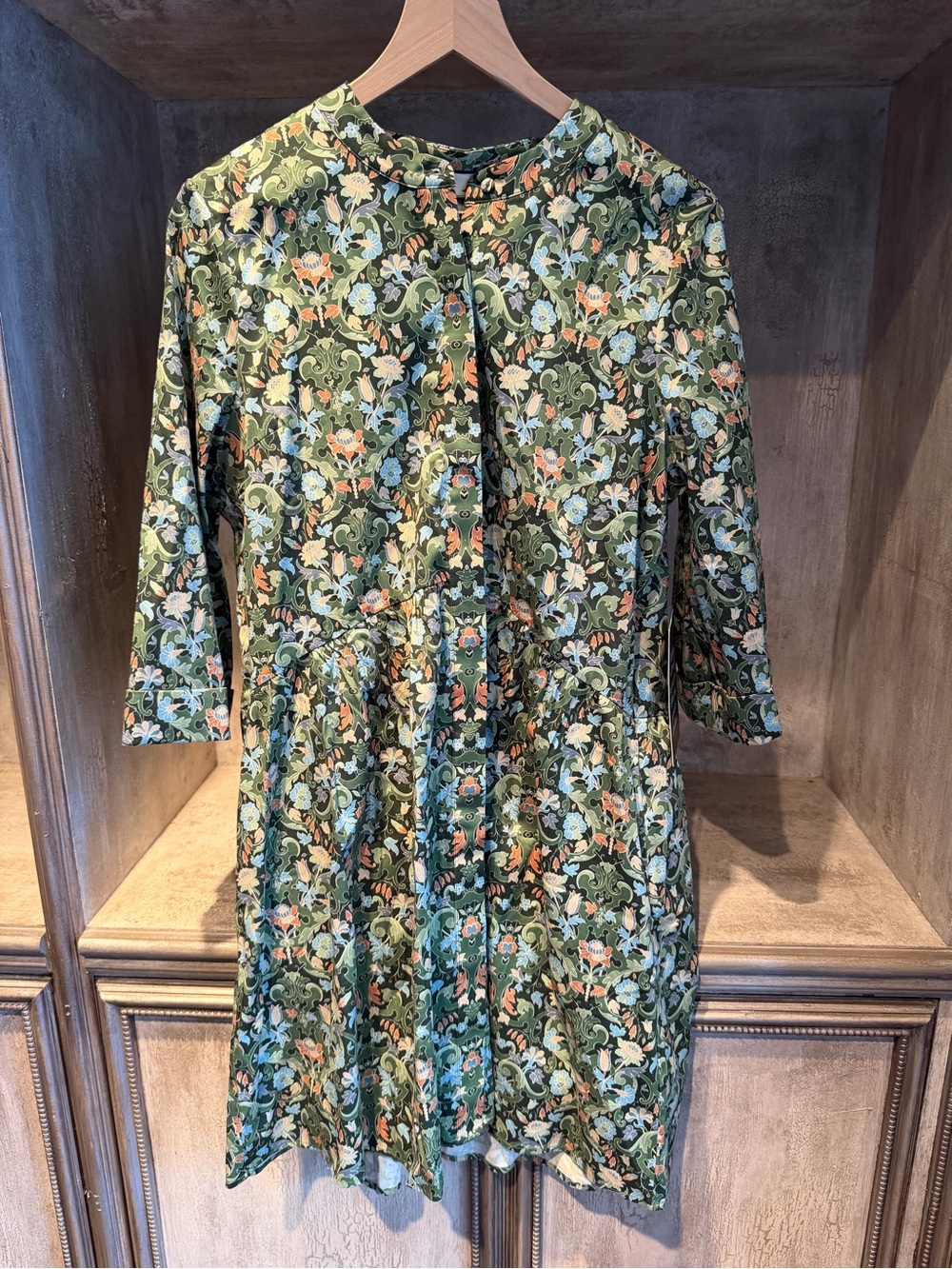 Tuckernuck Royal Shirt Dress in Sage Deco NWT